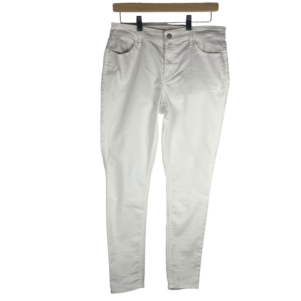 Old Navy Womens Mid Rise Super Skinny White Denim Jeans - Size 10